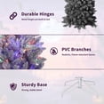 thumbnail image 5 of 4.5/6/7.5/9Ft Prelit Artificial Christmas Tree with RGB & Warm White Lights, Pre-Lit Snow Flocked Pencil Christmas Tree, Foldable Base,Holiday Decoration for Home, Office, Party,  5 Gradient Colors, 5 of 7