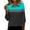 Sky Blue, variant on Hfnxid Womens 3/4 Length Sleeve Top Casual Collared V Neck Shirt Fashion Color Block Athletic Tops Going Out Golf Sport Tee