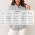 thumbnail image 3 of LEKWK Zip up Jackets for Women Plus Size Zip up Stand Collar Coat Long Sleeve Fall Casual Lightweight Activewear Outerwear Gray XXL, 3 of 8