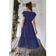 thumbnail image 3 of Vestido maxi cruzado azul PRETTYGARDEN para mujer Talla XXL, 3 of 7