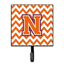 Letter N Chevron Orange and Regalia Leash or Key Holder