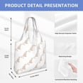 thumbnail image 2 of Xecao's Leopard Print Canvas Tote Bag is a versatile choice for women, serving as a stylish beach bag, shopping bag,and reusable grocery bag., 2 of 5