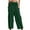 Green, variant on qolati Women Cotton Linen Pants 2023 Elastic High Waist Harems Lounge Pant Lightweight Loose Smocked Flowy Beach Trousers