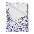 thumbnail image 2 of Abstract Soft Flannel Fleece Throw Blanket, Splattered Paint Drops on Plain Background Watercolor Pattern Grunge Effect, Cozy Plush for Indoor and Outdoor Use, 60" x 80", Multicolor, by Ambesonne, 2 of 5