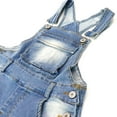 thumbnail image 6 of KIDSCOOL SPACE Little Big Girls Denim Shortalls, Stone Washed Soft Jeans Summer Shorts,Light Blue,11-12 Years, 6 of 6