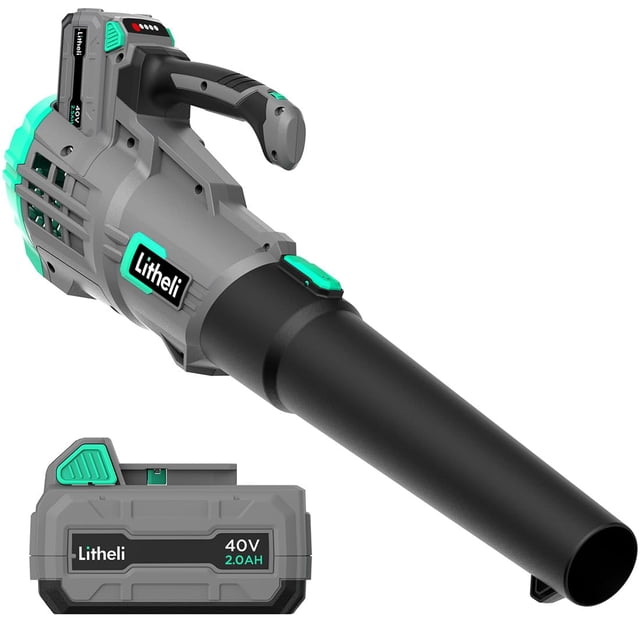 Soplador de hojas inalámbrico Litheli, 40 V, 2 Ah, batería incluida