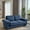 Retro Blue, variant on Newest Black PU 2-Seater Recliner Sofa - European Office Furniture with Hidden Storage, Mid-Century Modern Style