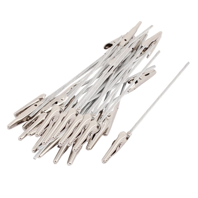 Unique Bargains Non-insulated Electric Test Crocodile Metal Alligator Clips 120mm Long 35pcs