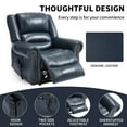 thumbnail image 5 of LEGAHOME Genuine Leather Power Lift Recliner Chair, Electric Infinite Position Lift Chair for Elderly with Heated and Massage, Reclining Sofa with USB Charging Port and Dual Motor, Blue, 5 of 10