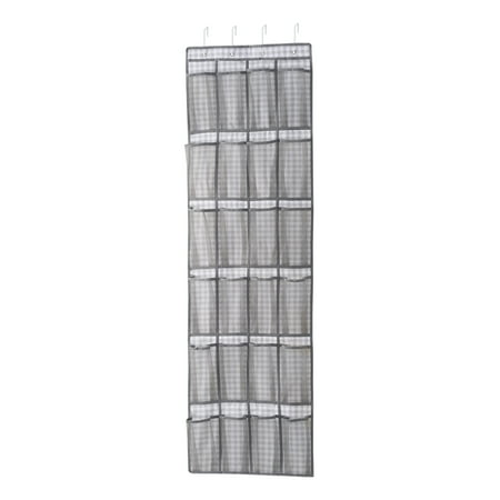 Your Zone 24 Pocket Over The Door Hanging Canvas Closet Shoe
