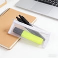 thumbnail image 6 of Lunxisen 3 Pcs Clear Mesh Pencil Case Zippered Organizer For Supplies Transparent Storage Pouch Essential Stationery Bag, 6 of 8