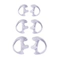 thumbnail image 1 of Tapones para los oídos de gel de silicona de repuesto para auriculares acústicos de aire de radio bidireccional Walkie Talkie 3 Pares Sweethay TX0752-00, 1 of 2