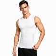 thumbnail image 2 of KPOPLK Men's Quick Dry Tank Tops Tech Performance Sleeveless T Shirts Mesh Workout Gym Muscle Running Size L,White, 2 of 6