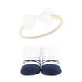 thumbnail image 4 of Hudson Baby Infant Girl Headband and Socks Giftset, Blue Blush Floral, One Size, 4 of 6