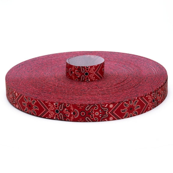 Country Brook Design® 5/8 inch Red Bandana Grosgrain Ribbon, 5 Yards