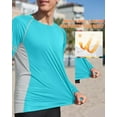 thumbnail image 4 of Charmo Mens Long Sleeve Swim Shirts Sun Protection UPF 50+ Rashguard Athletic Workout Hiking Swimwear Tops, 4 of 9