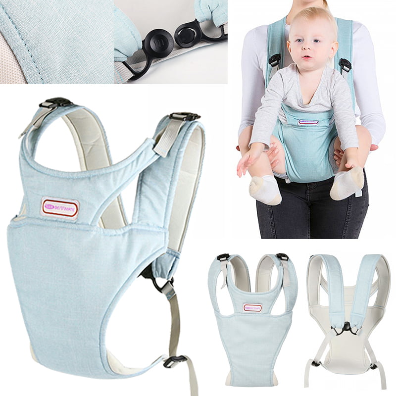 Cotton Infant Baby Adjustable Wrap Sling Front Back Carrier 4 position Max 18kg 