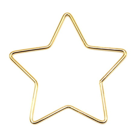 

50-200mm Star Shaped Dream Catcher Frame Circle Ring Metal Macrame Star Hoop