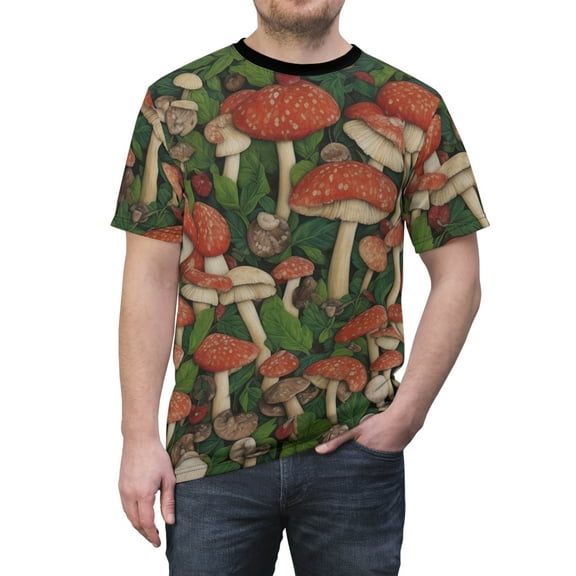 Strange and Cozy Mushroom Lover Spring Lightweight Unisex Tee S - XXXL