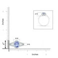 thumbnail image 4 of ANGARA Natural Oval 1.25 ct Tanzanite Split Shank Halo Ring in 14K White Gold for Women (Size-8x6mm) | December Birthstone, Birthday, Anniversary, Jewelry Gift for Women | Natural Tanzanite Ring, 4 of 8