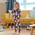 thumbnail image 4 of FORMRS Long Sleeve Top and Pants Pajama Set for Niños 2-Piece Sleepwear, Sizes 18M-8Y, Yellow Halloween Ghosts, 4 of 6