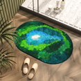 thumbnail image 2 of Granjero Gordo Alfombrilla de baño antideslizante de felpa mullida, accesorio de baño decorativo de 15 x 23 pulgadas (A), 2 of 4