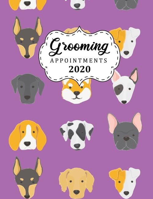 Grooming Appointments 2020 8.5" X 11" 4 column hourly appointment