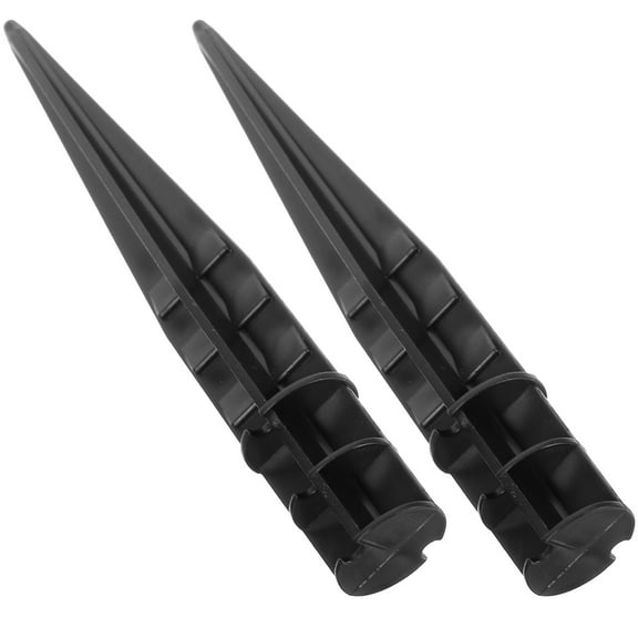 HAKIDZEL Portable Lighting Stakes Black Plastic 2Pcs 5.8X0.8In For Landscape