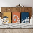 thumbnail image 4 of Construction Truck Wall Art Decor Toddler Boys Room Canvas Wall Art Tractor Vehicle Posters Dump Truck Wall Art Kids Bulldozer Pictures Nursery Prints for Boys Bedroom Unframed(only canvas), 4 of 6
