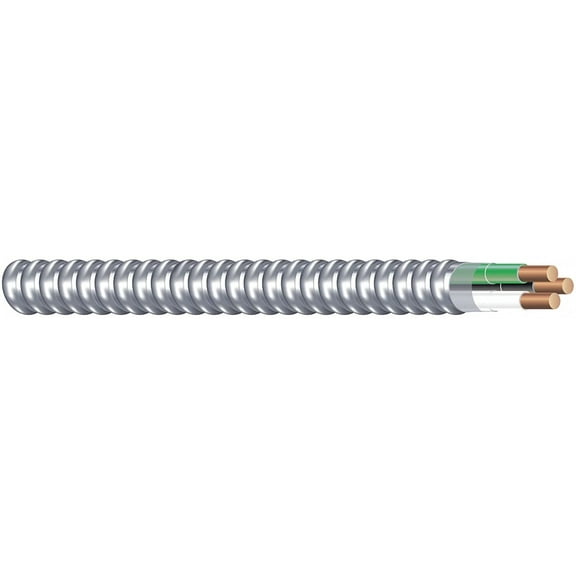 Southwire 68579201 Armorlite Type Mc Aluminum Armored Cable, 14/2, 600 Volts, 250 Ft. Coil