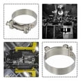 thumbnail image 2 of Heavy-Duty Stainless Steel T-Bolt Exhaust Clamp - Hose Pipe Clamp for High Pressure Applications js, 2 of 4