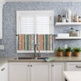 thumbnail image 6 of Kitchen Curtains and Valances Set, Bohemian Patterns Coloed Seamless Stitching Rod Pocket Window Valance 18 Inch Window Curtain Panels for Living Room Bedroom Laundry, 27.5x24in, 3 Pieces, 6 of 6