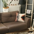 thumbnail image 3 of White and Orange Geometric Blocks Throw Pillow, 3 of 5