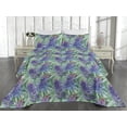 thumbnail image 2 of Ambesonne Nature Quilted Bedspread Set 3 Pcs, Garden Botany Lupine Sketch, Twin, Fern Green and Violet, 2 of 4