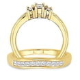 thumbnail image 3 of 0.5 Carat Elegant Three Stone Trilogy Princess Cut Bridal set in 10k Yellow Gold, 3 of 3