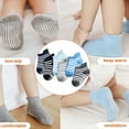 thumbnail image 3 of 6 Pcs Bas pour Enfants avec Bonne Élasticité Confortables à Porter Style Simple Bonne Fabrication Chaussettes Croisées Homme 14-16, 3 of 6