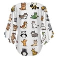 thumbnail image 6 of Cute Animals Women's V-Neck Blouse With 3/4 Ruffled Bell Sleeves Casual Top Ladies Blouses, 6 of 7