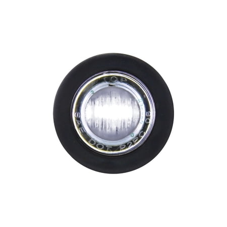 WHITE LED MINI CLEARANCE/MARKER LIGHT WITH CLEAR LENS