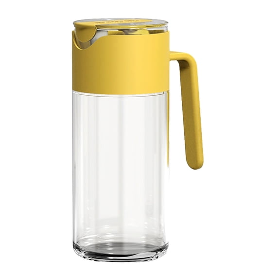 HengDidi Automatic Leak-Proof Oil Dispenser Bottle with Large Capacity 19.35oz for Kitchen Olive Soy Sauce Dispensing - Transparent Glass Design Ergonomic Handle Easy Pouring