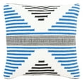 thumbnail image 2 of SAFAVIEH Raissa Geometric Chevron Accent Pillow, 20" x 20", Blue/Beige, 2 of 3
