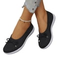 thumbnail image 5 of Black Rhinestone Flats,Ankle Strap Ballet Flats,Women Rhinestone Buckle Flat Shoes Black Round Toe Ankle Strap Ballet Flats Comfortable Dressy Walking Flats,Black 5.5, 5 of 5
