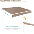 GARTIO 10' x 8' Retractable Patio Awning Outdoor Window Sun Shade Cover with Crank Handle