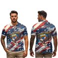 thumbnail image 4 of Garronmavis 250th Anniversary Eagle Matching Couple Sport Shirts Quarter Zip Matching Golf Shirts for Couple Mens Shirts Casual Soft and Comfortable Moisture Wicking Suitable for Outdoor Sports, 4 of 5