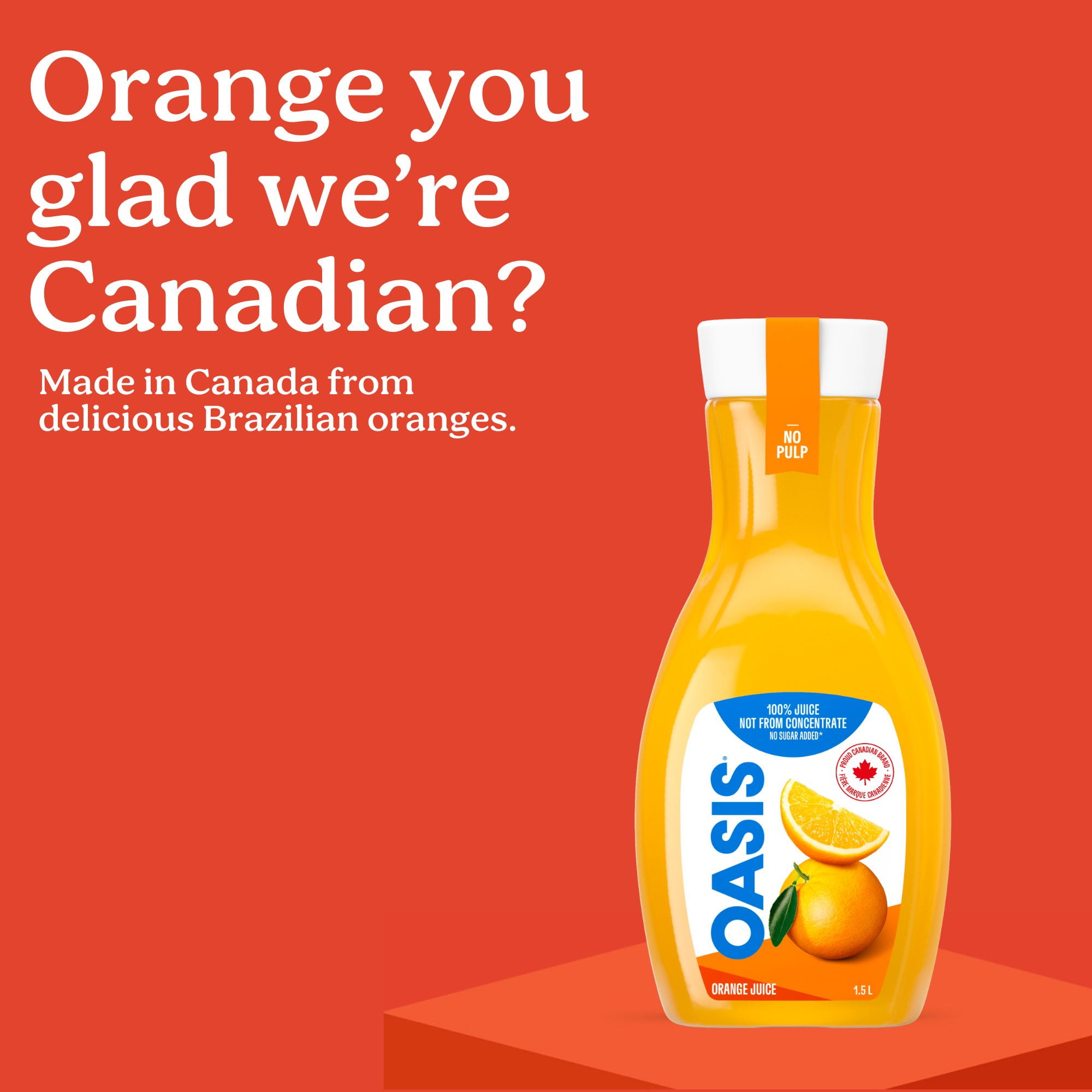 Orange Juice with Pulp, Not from Concentrate, 1.5 L