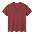 thumbnail image 3 of BSDJILFG Big and Tall Shirts ,Mens Casual Basic Tees Solid Color Loose Short Sleeve V-Neck T-shirt Cotton Tops,Sizes L-6XL, 3 of 5