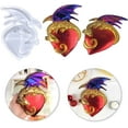 thumbnail image 2 of Animal Resin Molds Silicone, Love Heart Dragon Silicone Molds For Resin, Silicone Molds For Epoxy Resin, 3D Love Heart Dragon Silicone Molds, Resin Casting Molds Home Office Art Decor, Creative Gifts, 2 of 3