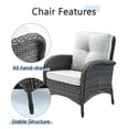 thumbnail image 5 of Opohoro 7-Piece Outdoor Conversation Set with Lounge Chairs, Glider Loveseat and Ottomans, Coffee & Side Tables, Brown/Beige, 5 of 13