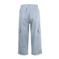 thumbnail image 4 of Gamivast Cargo Pants Women Summer Cargo Capris Capri Pants Dressy Joggers Casual Pull On Cropped Pants with Pockets Work Pants White M Juniors Returns Online, 4 of 8