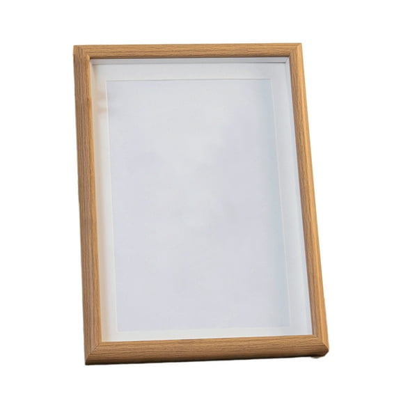 Picture Frame 7x5 Inch Solid Wood Photo Frame with Mat Wall Tabletop Display Modern Beige