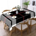 thumbnail image 3 of Red Black And White Tartan Plaid Rectangular Tablecloth 60"x120" with Lace Edge, Washable Durable Table Cover for Dining, Indoor Outdoor Home Restaurant Decor, 3 of 5